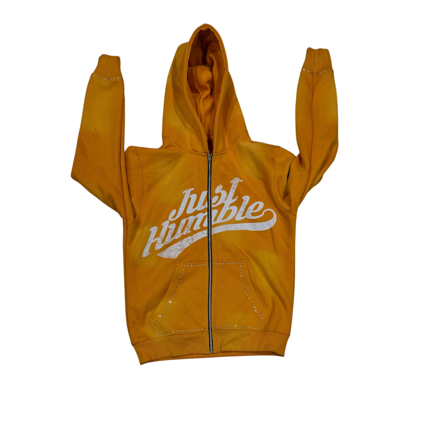 Orange Just Humble Sun Faded Zip Up