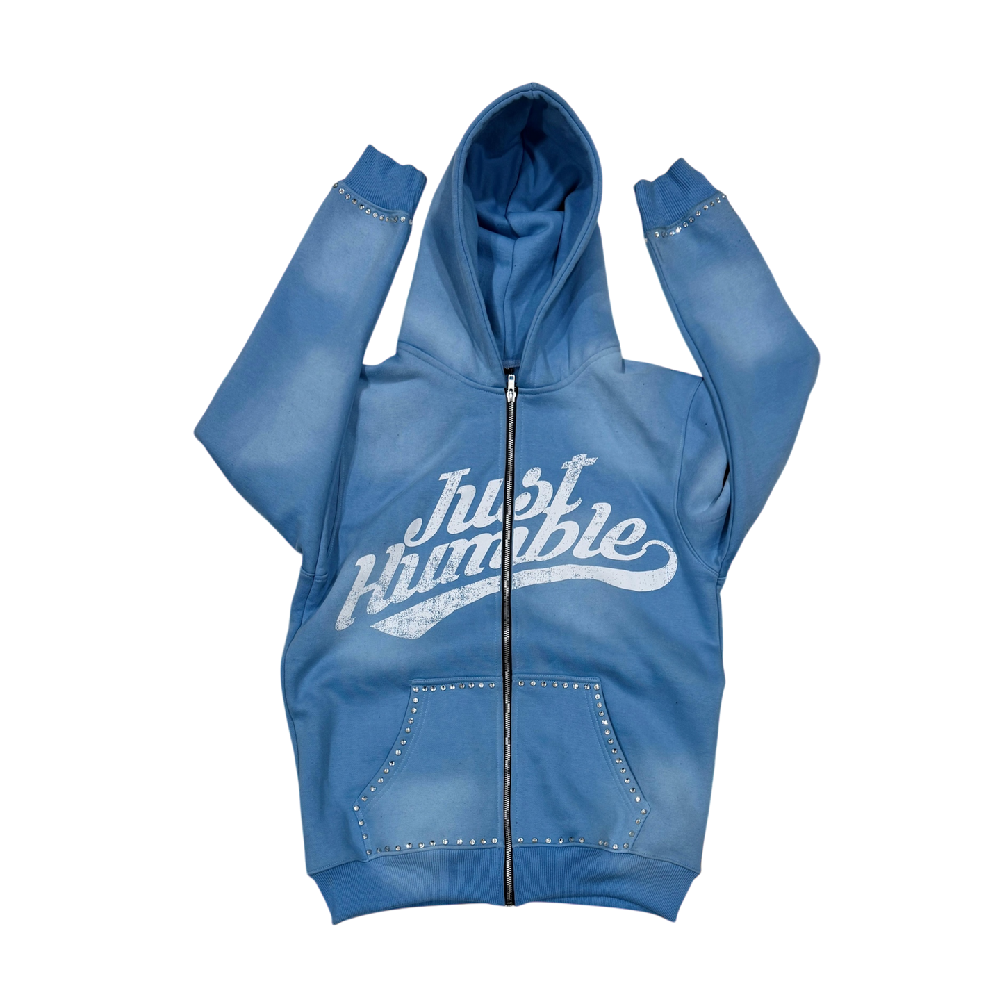 Blue Just Humble Sun Faded Zip Up