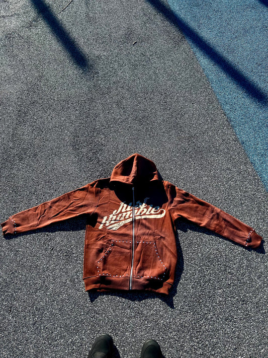 Brown Just Humble Zip-Up