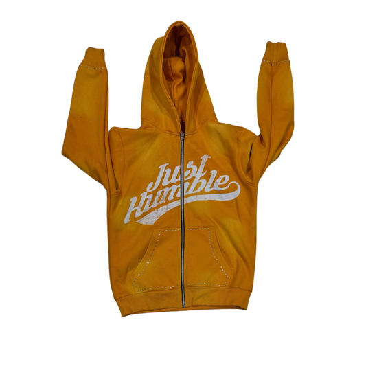 Orange Just Humble Sun Faded Zip Up